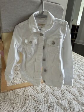 Crewcuts Kids' White Denim Jacket size 4-5